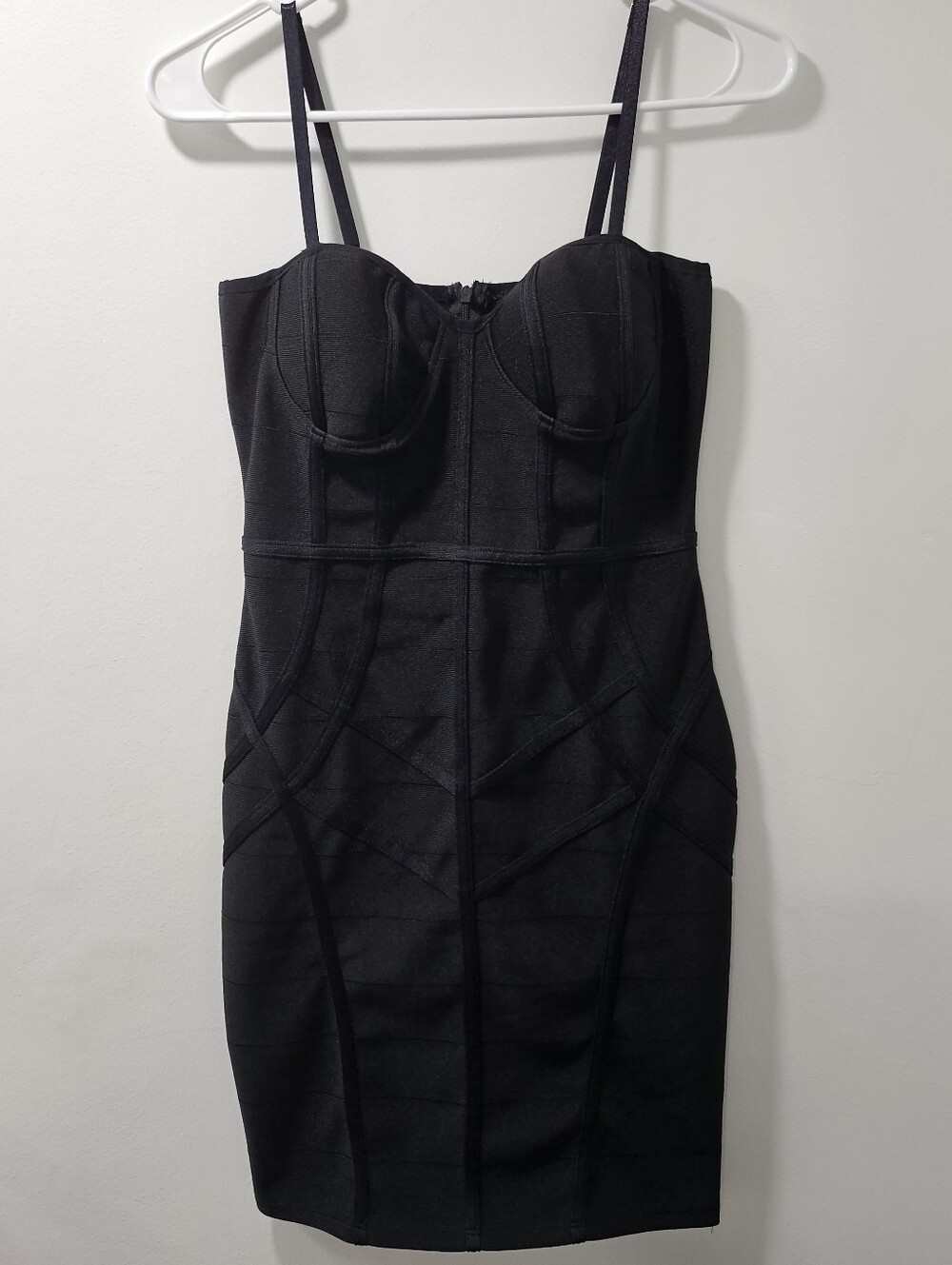 Haute Monde Black Corset Bustier Bandage Bodycon Mini Dress M